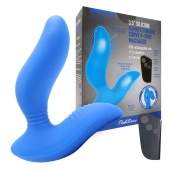 Синий вибромассажер простаты 3,5’’ Remote Control Curve P-spot Massager - 12 см. - Erokay - в Воронеже купить с доставкой