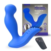 Синий вибромассажер простаты 3,5’’ Remote Control P-spot Massager - 12,5 см. - Erokay - в Воронеже купить с доставкой