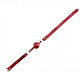 Красный кляп-шар Discretion на регулируемых ремешках - Adrien Lastic - купить с доставкой в Воронеже