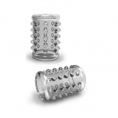 Прозрачная насадка на пенис с шишечками STAY HARD COCK SLEEVE 02 CLEAR - Blush Novelties - в Воронеже купить с доставкой