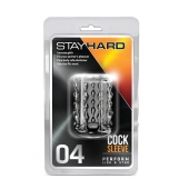 Прозрачная насадка с бороздками STAY HARD COCK SLEEVE 04 CLEAR - Blush Novelties - в Воронеже купить с доставкой