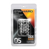 Прозрачная насадка с капельками STAY HARD COCK SLEEVE 05 CLEAR - Blush Novelties - в Воронеже купить с доставкой