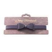 Черный кожаный однослойный чокер с бабочкой - Crazy Handmade - купить с доставкой в Воронеже