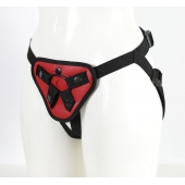 Красный пояс с двумя типами фиксации насадок - LOVETOY (А-Полимер) - купить с доставкой в Воронеже