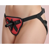 Красный пояс с двумя типами фиксации насадок - LOVETOY (А-Полимер) - купить с доставкой в Воронеже