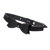 Черный кожаный чокер с бабочкой - Pecado - купить с доставкой в Воронеже