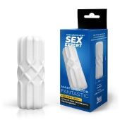 Белый силиконовый мастурбатор - Sex Expert - в Воронеже купить с доставкой
