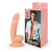 Телесный небольшой фаллоимитатор на присоске - Erowoman-Eroman