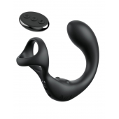 Черный стимулятор простаты с кольцом Ass-gasm Taint-alizer - Pipedream - в Воронеже купить с доставкой