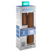 Коричневая насадка на член 2  Silicone X-tension - 20,3 см. - Pipedream - в Воронеже купить с доставкой