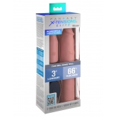 Телесная вибронасадка на член 3  Vibrating Mega X-tension with Remote - 22,9 см. - Pipedream - в Воронеже купить с доставкой