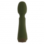 Мини-вибромассажёр цвета хаки Heartfelt - 13,4 см. - Selopa