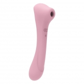 Нежно-розовый двусторонний стимулятор Daisy Massager - 20,2 см. - Adrien Lastic