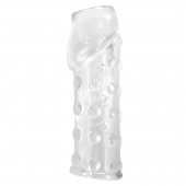Прозрачная открытая насадка на пенис с бугорками - 19,8 см. - Baile - в Воронеже купить с доставкой