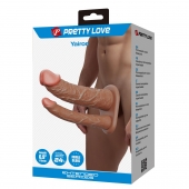 Реалистичная полая насадка на член для двойного проникновения Yairon - 17,5 см. - Baile - купить с доставкой в Воронеже