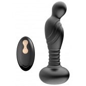 Черный массажер простаты с вибрацей и возвратно-поступательными движениями - Boys of Toys - в Воронеже купить с доставкой