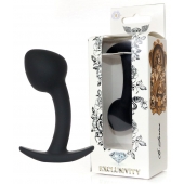 Черная анальная втулка Curved - 9 см. - Boys of Toys