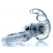 Прозрачное эрекционное виброкольцо с клиторальным зайчиком - Boys of Toys - в Воронеже купить с доставкой