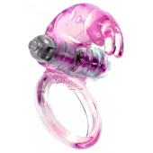 Розовое эрекционное виброкольцо с клиторальным зайчиком - Boys of Toys - в Воронеже купить с доставкой