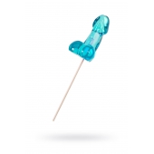 Голубой леденец в форме члена со вкусом блю кюрасао - 80 гр. - Sosuчki - купить с доставкой в Воронеже