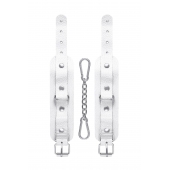 Белые узкие наручники-браслеты со скруглёнными углами - Pecado - купить с доставкой в Воронеже