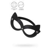 Черная открытая маска с ушками кошки - Pecado - купить с доставкой в Воронеже