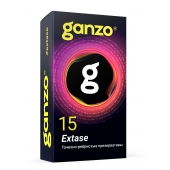 Презервативы анатомической формы с точечной и ребристой структурой Ganzo Extase - 15 шт. - Ganzo - купить с доставкой в Воронеже