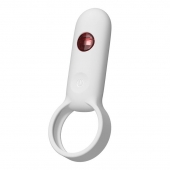 Белое эрекционное виброкольцо с пультом ДУ - Youvic - в Воронеже купить с доставкой