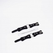 Черные кожаные наручники с кольцом - Crazy Handmade - купить с доставкой в Воронеже