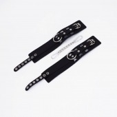 Черные кожаные оковы Sex - Crazy Handmade - купить с доставкой в Воронеже