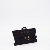 Черный кожаный ошейник с золотистой фурнитурой - Crazy Handmade - купить с доставкой в Воронеже