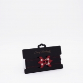 Черный ошейник с красным декором и строчкой - Crazy Handmade - купить с доставкой в Воронеже