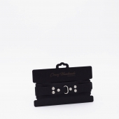 Черный ошейник из высококачественной натуральной кожи - Crazy Handmade - купить с доставкой в Воронеже