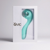 Бирюзовый вибромассажёр с деликатными токами - Youvic - купить с доставкой в Воронеже