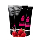 Набор из 3 съедобных лубрикантов JUJU со вкусом малины - JuJu - купить с доставкой в Воронеже