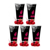 Набор из 5 съедобных лубрикантов JUJU со вкусом малины - JuJu - купить с доставкой в Воронеже