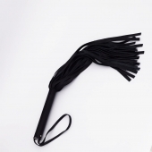 Черный кожаный флоггер - 45 см. - Crazy Handmade - купить с доставкой в Воронеже