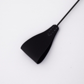 Стек с широким черным кожаным наконечником и металлической ручкой - 67 см. - Crazy Handmade - купить с доставкой в Воронеже