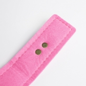 Черно-розовый ошейник с золотистой фурнитурой - Crazy Handmade - купить с доставкой в Воронеже