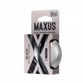 Черные утолщенные презервативы MAXUS Extra Strong с железным кейсом - 3 шт. - Maxus - купить с доставкой в Воронеже