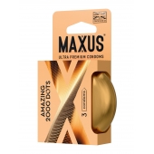 Точечные презервативы MAXUS 2000 Amazing Dots с железным кейсом - 3 шт. - Maxus - купить с доставкой в Воронеже