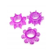 Набор из 3 лиловых эрекционных колец различной формы - Erowoman-Eroman - в Воронеже купить с доставкой