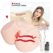 Мастурбатор-полуторс с двойным слоем материала и вибрацией Jenny Onahole Real Vagina - KOKOS - в Воронеже купить с доставкой