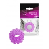Лиловое эрекционное кольцо с 2 рядами стимулирующих шариков - Erowoman-Eroman - в Воронеже купить с доставкой