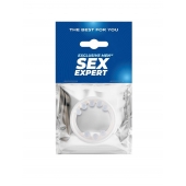 Эрекционное кольцо со стимулирующими шариками сверху и снизу - Sex Expert - в Воронеже купить с доставкой