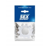 Прозрачное эрекционное кольцо со стимулирующими шариками - Sex Expert - в Воронеже купить с доставкой