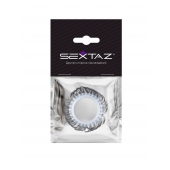Эластичное эрекционное колечко с черными «ресничками» - Sextaz - в Воронеже купить с доставкой