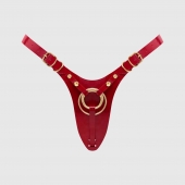 Красный пояс для фиксации насадок Strap-On-Me Leatherette Harness Fabulous - Strap-on-me - купить с доставкой в Воронеже