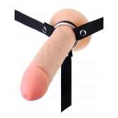 Мужской полый страпон на регулируемых ремешках - 22 см. - Sex Expert - купить с доставкой в Воронеже