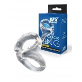 Прозрачное двойное эрекционное кольцо - Sex Expert - в Воронеже купить с доставкой